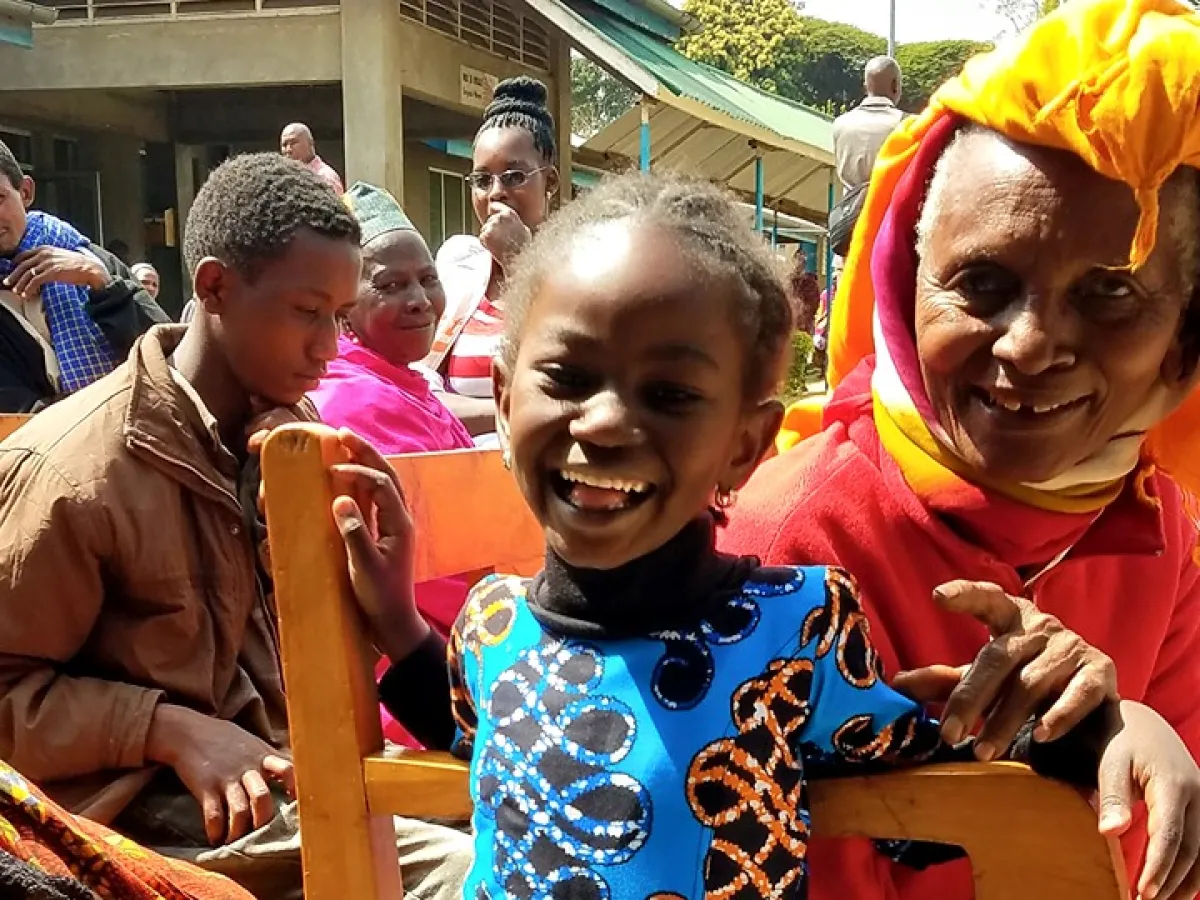 Tanzanian girl laughing